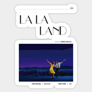 La La Land - Movie Poster - Damien Chazelle Sticker